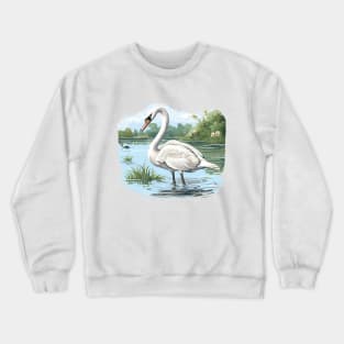 white swan Crewneck Sweatshirt